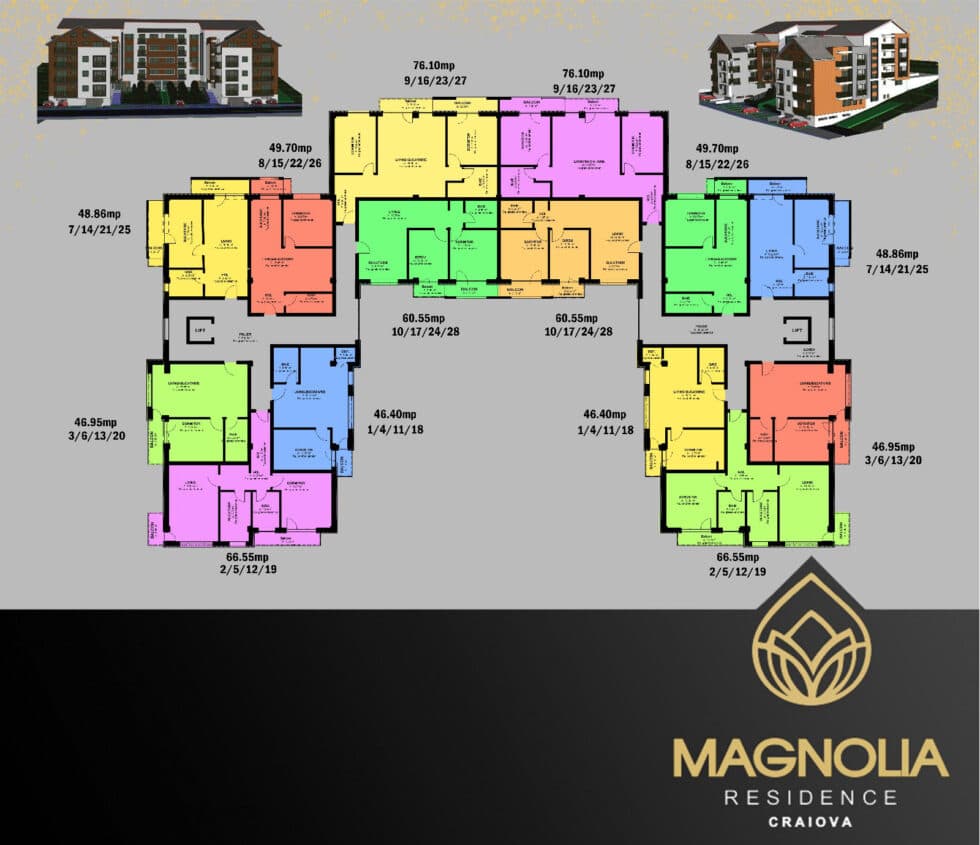 Magnolia Residence - imagine proiect, Craiova